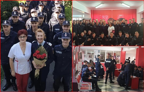 Salvatorii de azi, salvatorii de maine: Gesti impresionant al elevilor Scolii de Pompieri si Protectie Civila „Pavel Zaganescu”