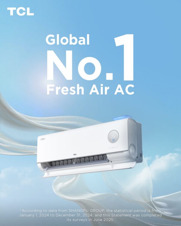 TCL, desemnată marca nr. 1 mondială de aparate de aer condiționat Fresh Air